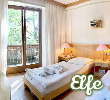 Zimmer Elfe mit Gartenbalkon