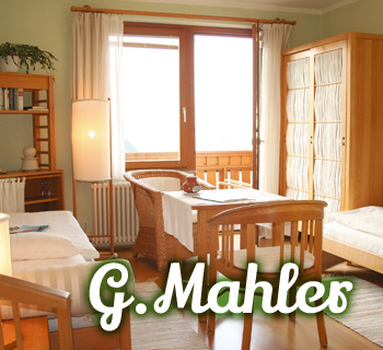 Zweibettzimmer Gustav Mahler mit getrennten Betten